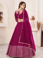 Deep Pink Georgette Lehenga Choli